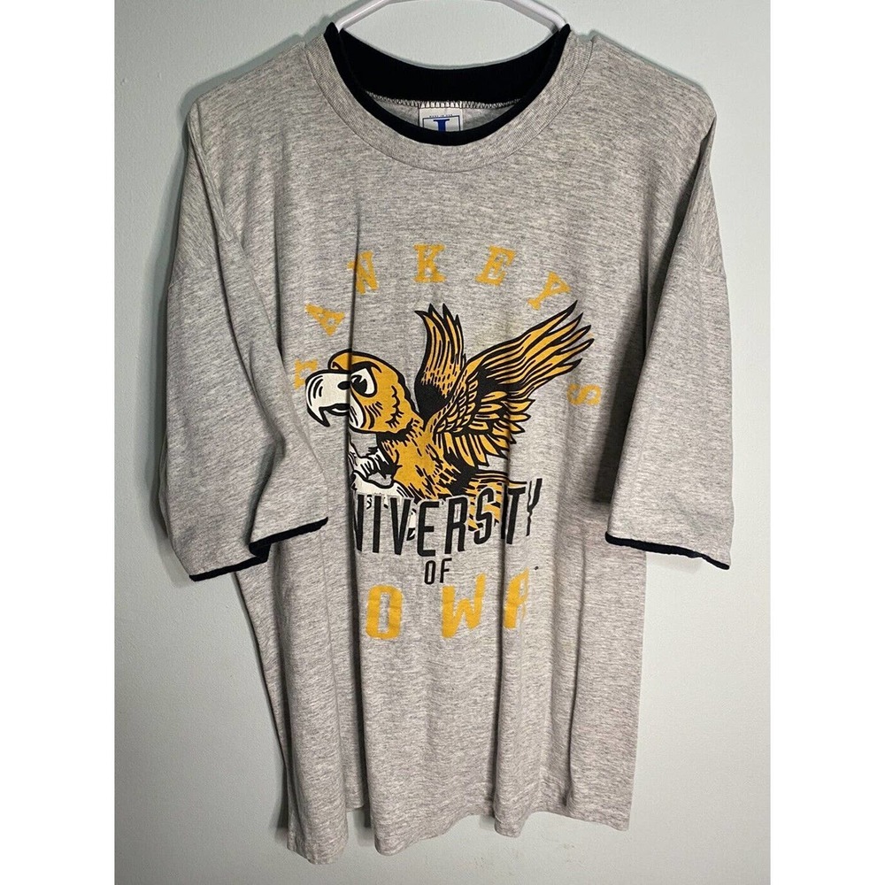 Jostens Sportswear University of‎ Iowa Hawkeyes Mens XL Gray T-shirt Graphic Tee